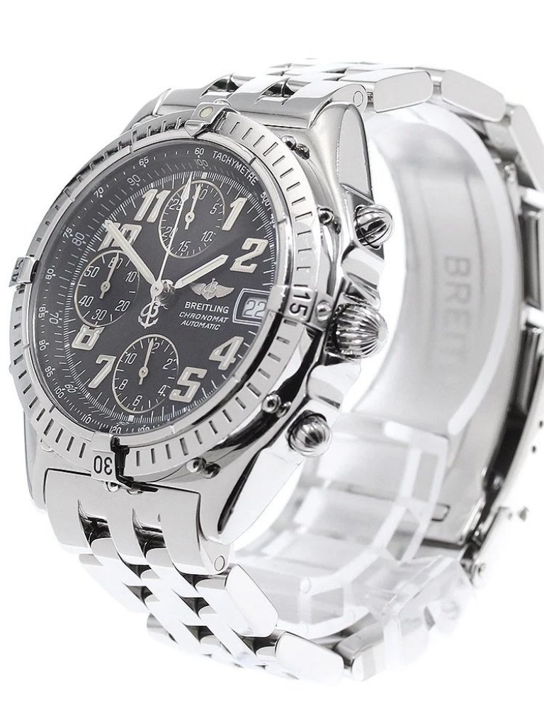Breitling Chronomat Blackbird A13350 Date Black Dial Automatic Mens956954